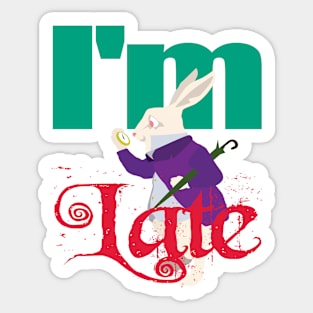 White Rabbit - I'm Late Sticker